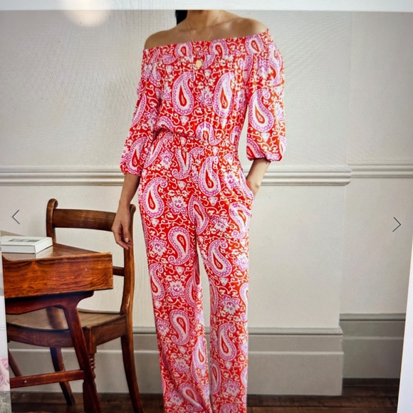 Jumpsuit, off shoulder, size 16/18 - Picture 7 of 7